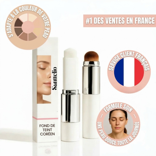 SANTTELIO - Fond de Teint Stick Auto-Adaptatif | Formule Coréenne